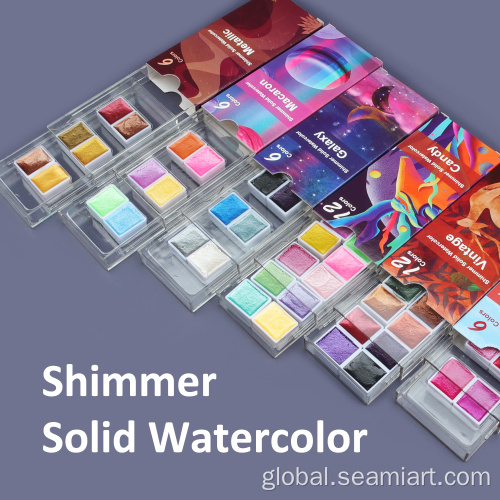 Watercolor Gouache Paint Set watercolor paint artist portable half pan set Supplier